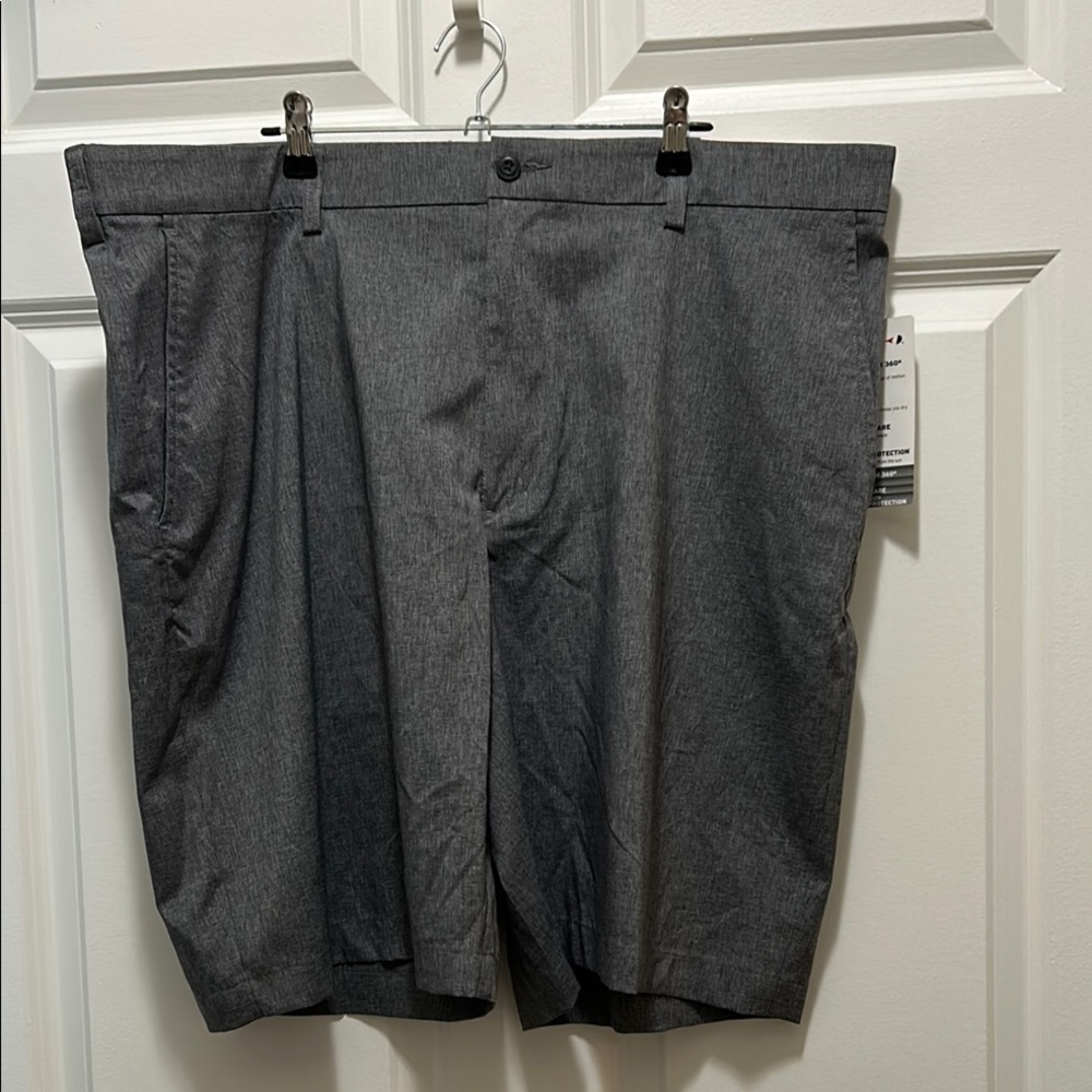 Grand Slam Gray Flat Front Shorts Casual Style